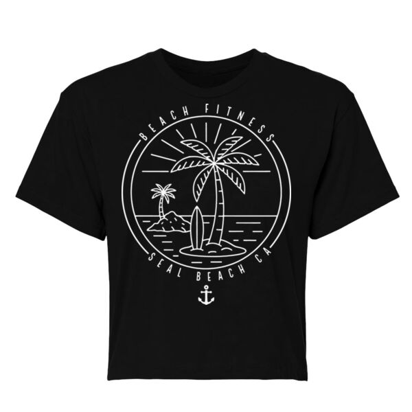 BEACH OUTLINE - WOMEN'S CROP T-SHIRT - $DV8BM9$ Thumbnail